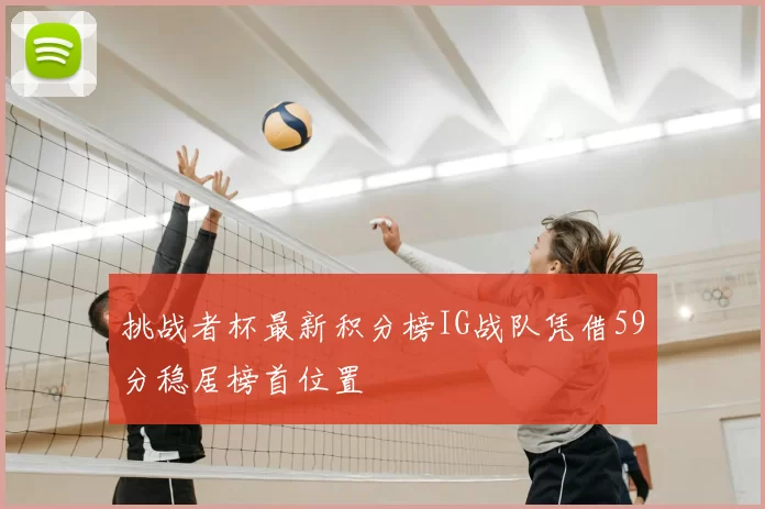 挑战者杯最新积分榜IG战队凭借59分稳居榜首位置