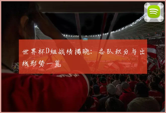 世界杯D组战绩揭晓：各队积分与出线形势一览