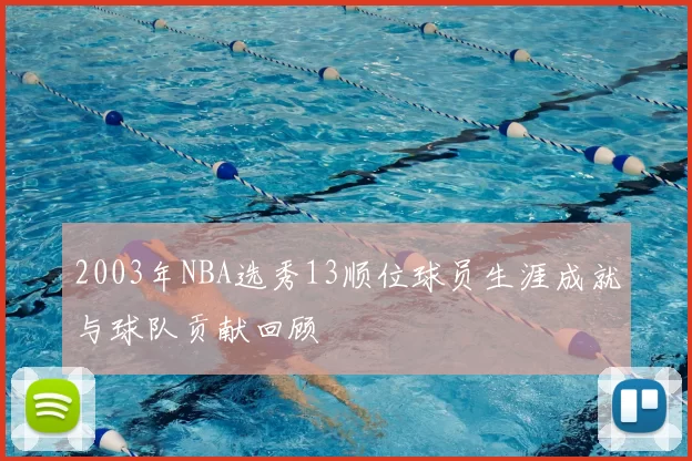 2003年NBA选秀13顺位球员生涯成就与球队贡献回顾